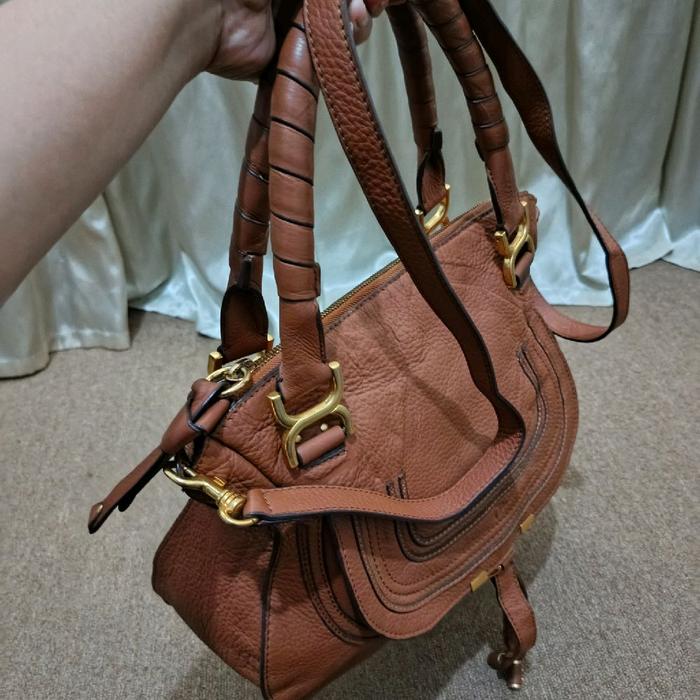 Tas shoulder sling Jolie Femme kulit asli coklat