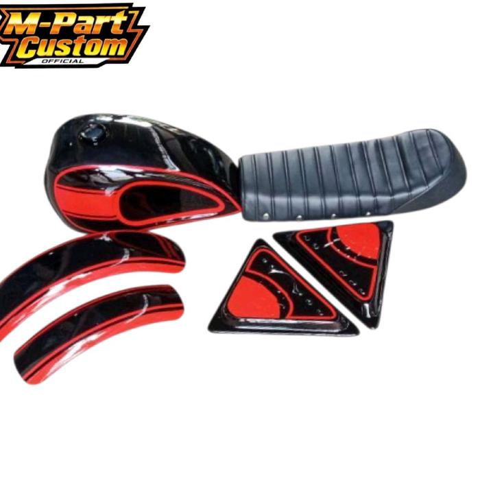 Motor PAKET JAPSTYLE SPAKBOR CAT MOTOR CUSTOM UNIVERSAL PNP THUNDER MEGAPRO TIGER SCORPIO Tangki Mot