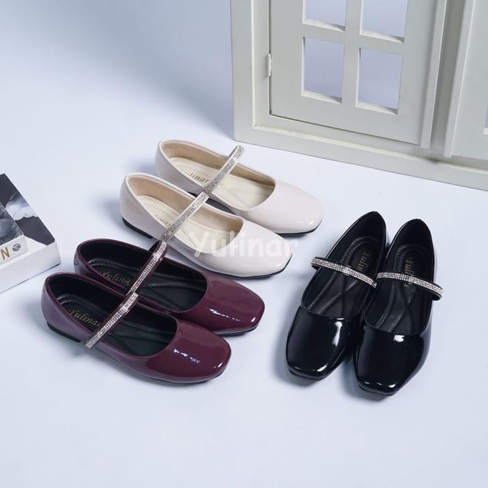 DALILLAN  OFFICIAL -sepatu balet flatshoes wanita korea vita platfrom full busa sol karet/ balet wan
