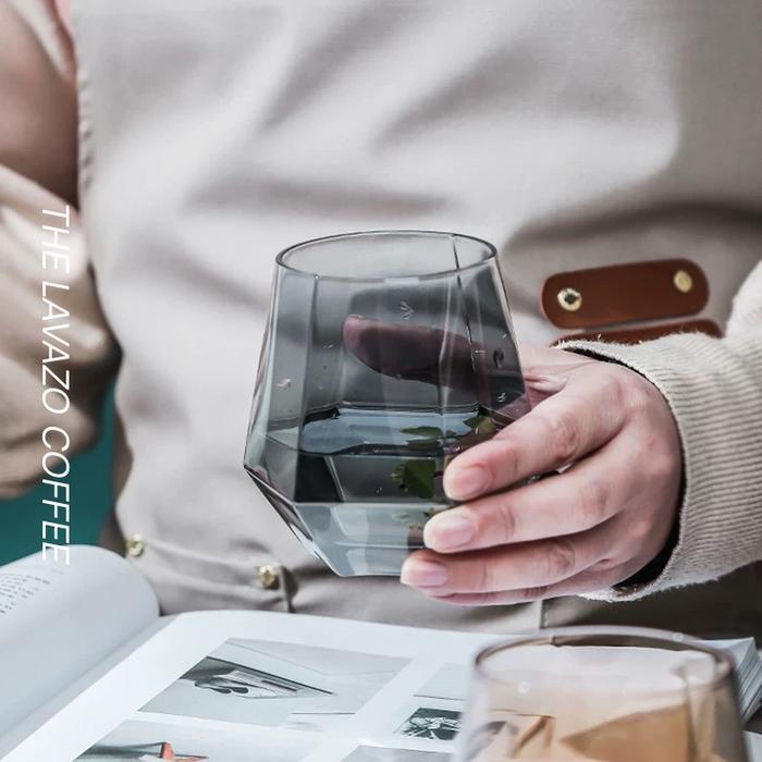 GELAS MINUM KACA CRYSTAL DIAMOND SHAPE | WHISKEY WINE ICE COFFEE CUP