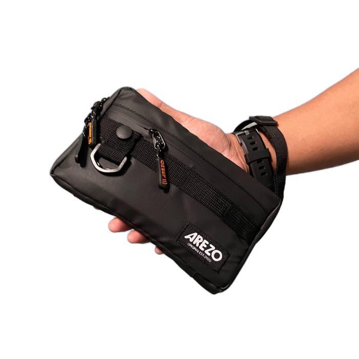 Arezo Tas Hanging Wallet Waterproof Tas Slempang Pria Tas Anti Air Tas Waistbag  Hp Selempang Pria H