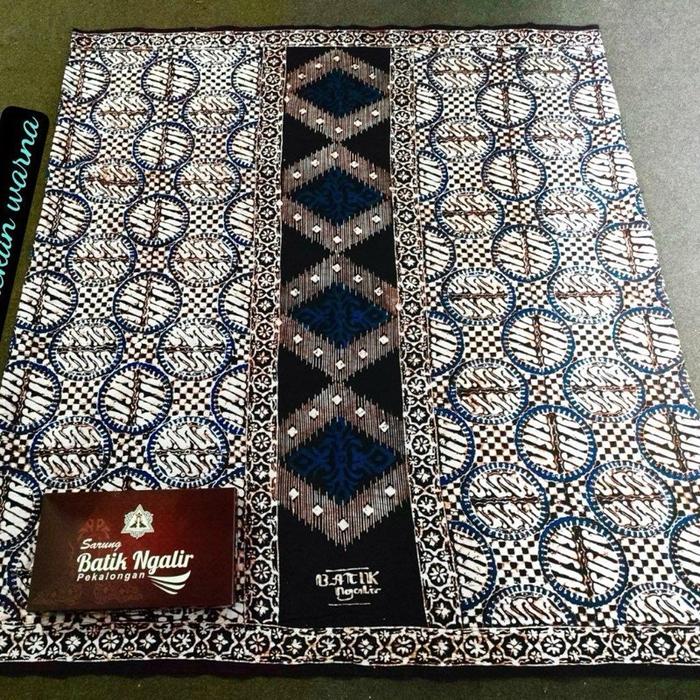 Sarung ngalir bahan katun sarung  Motif batik cap  Santri Muslim Pria Dewasa Pekalongan