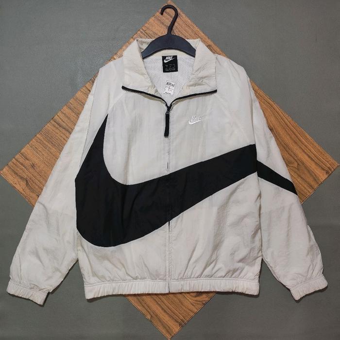 tracktop jacket nek putih