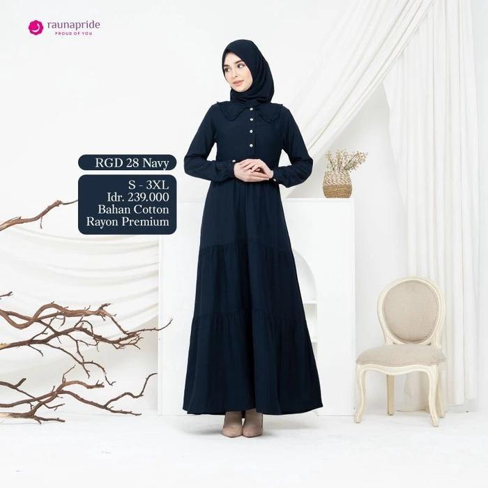 GAMIS PROMO RAUNA RGD 28 (NAVY, GREENERY, PUTIH)