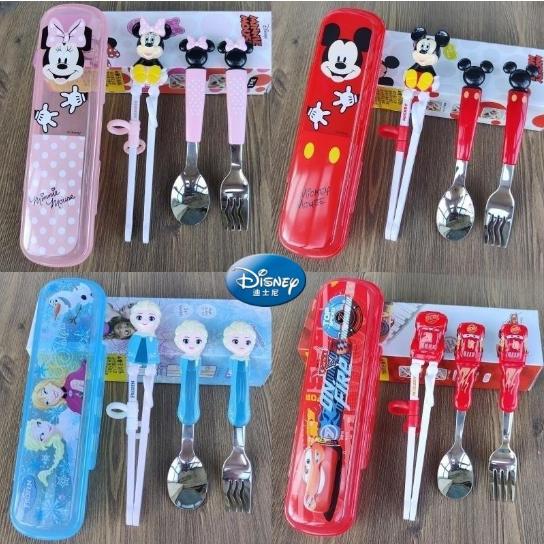 Set SUMPIT TRAINING SENDOK GARPU DIS NEY / Sendok Garpu Sumpit Training Set 3 in 1 / Sumpit Anak