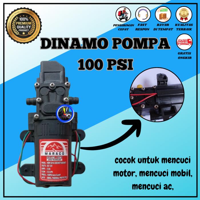 DINAMO POMPA SOCK-SOCK 100PSI MARACO ( POMPA DC 12V / DINAMO PUMP SPRAYER MOBIL / MOTOR / AC )