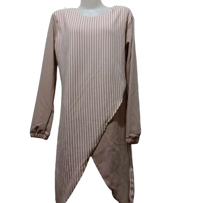 tunik salur bahan moscrepe