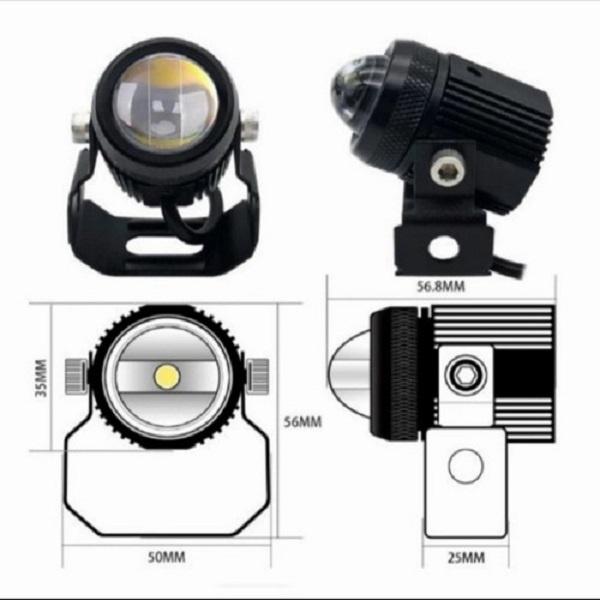 Lampu Led Tembak Laser D2 Motor Mobil Foglamp Laser Gun 1Pc Paling Murah Berkualitas