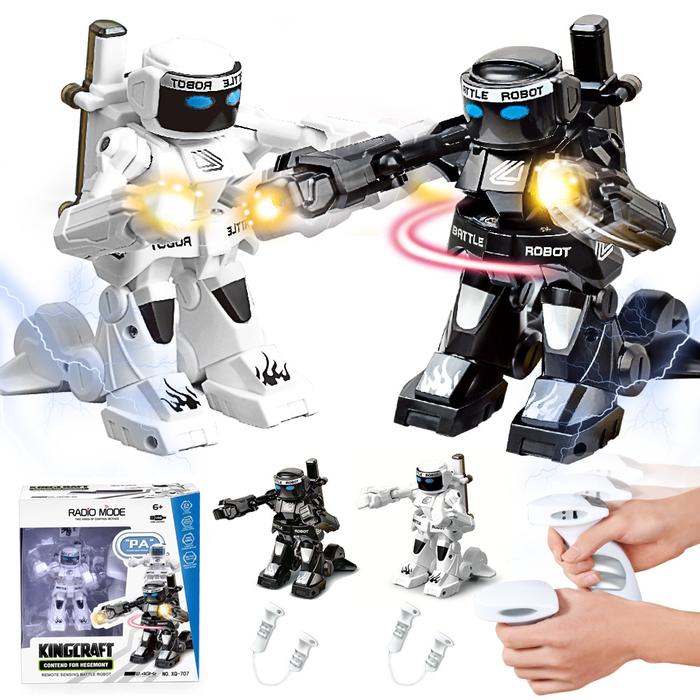 RC Robot Battle Boxing Robot Toy With Cool Light Sound Effects