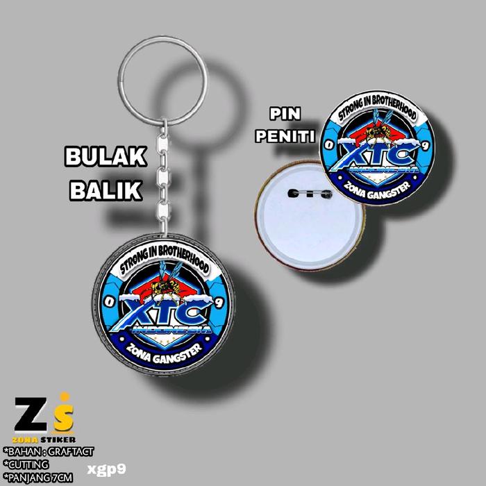 gantungan kunci dan pin peniti xtc indonesia x9