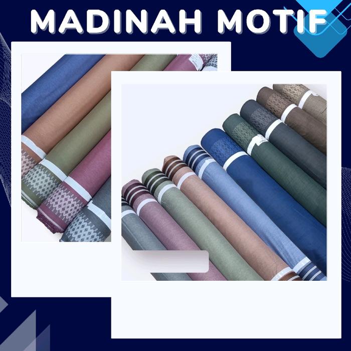 Kain Madinah Motif Bahan Dasar Katun Halus Tidak Berbulu - Untuk Kemeja Baju Koko Dress Gamis Sarung