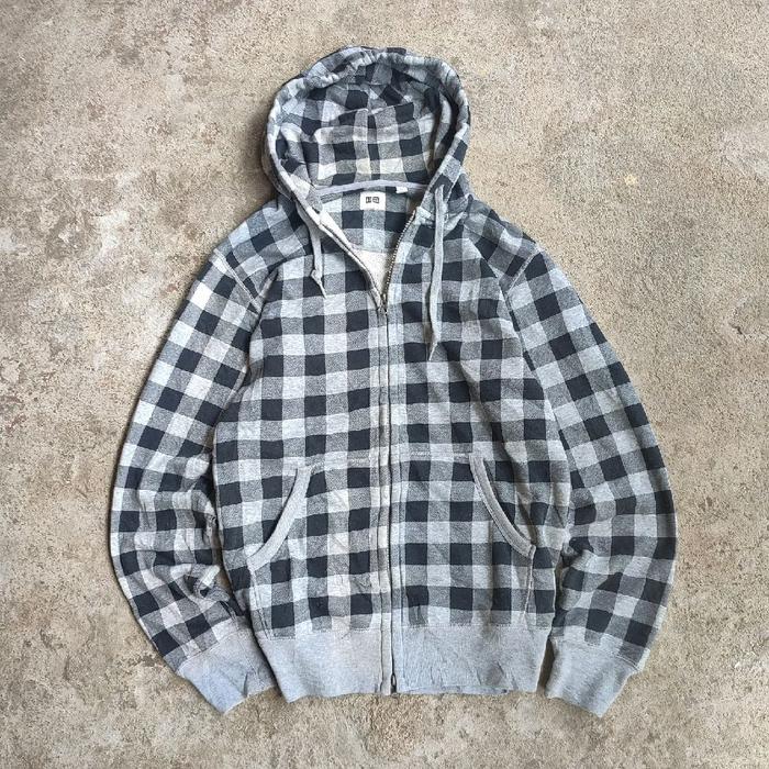 Zip Hoodie Uniqlo Tartan Unisex