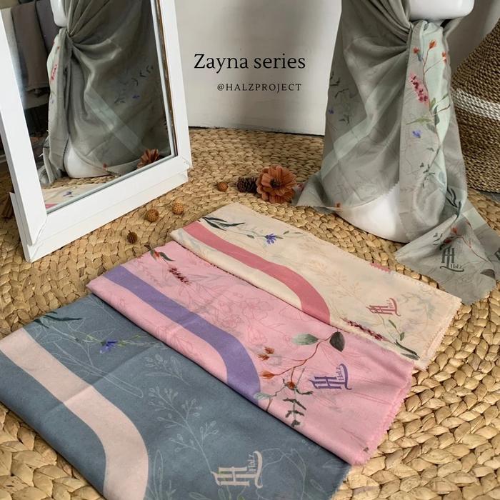 Zayna serries hijab square by halz project Kerudung Voal Muslim