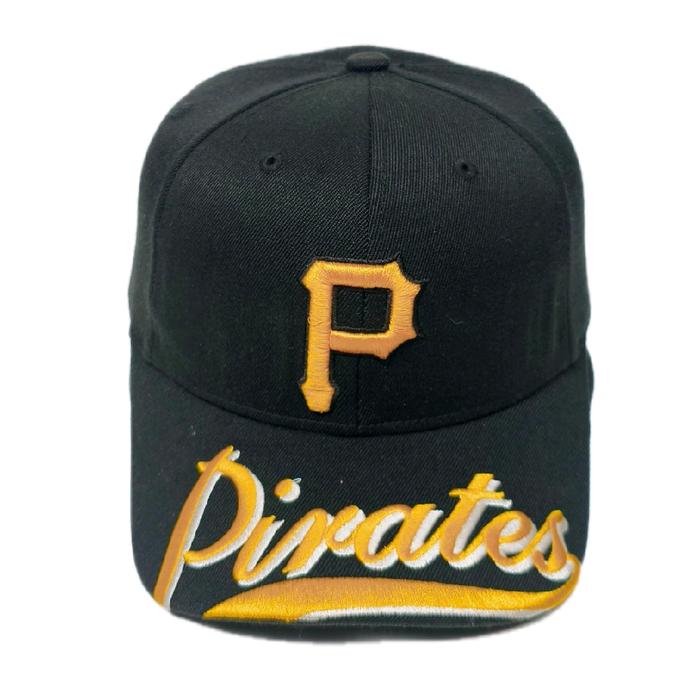 Topi Baseball cap MLB Pirates Script Visor Hitam Dewasa