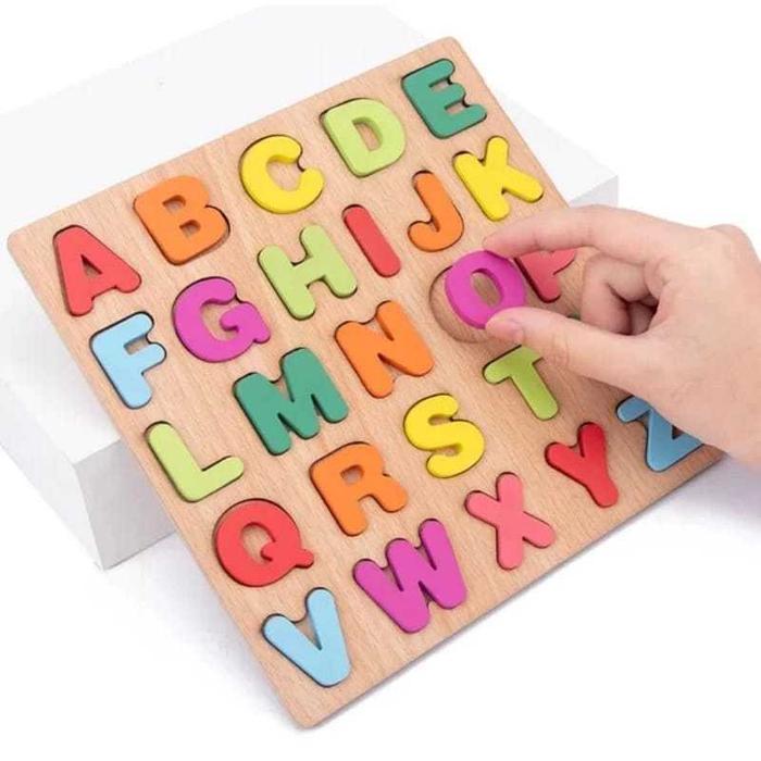Mainan Puzzle Kayu Edukasi Huruf ABC dan Angka untuk Belajar Anak Puzzle Murah ABC Puzzle Number Puz