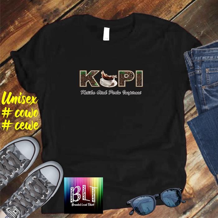 Cod/Kaos Dtf kopi-ketika otak per;lu inspirasi/Kaos Terlaris Kualitas Terjamin Kaos Pria Distro Hits