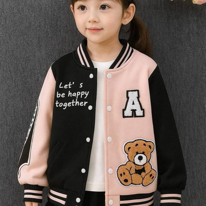 MHS - Jaket baseball anak milenium usia 8-10 thn Sweater Rugby Halfzip anak Sweater anak  berkelas j