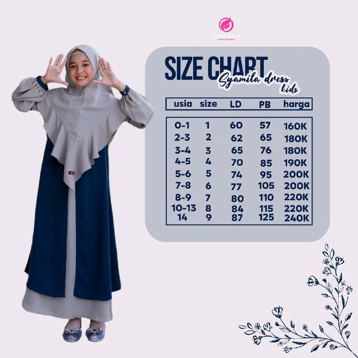 SYAMIL SYAMILA SERIES DRESS KIDS BY FANIA HIJAB