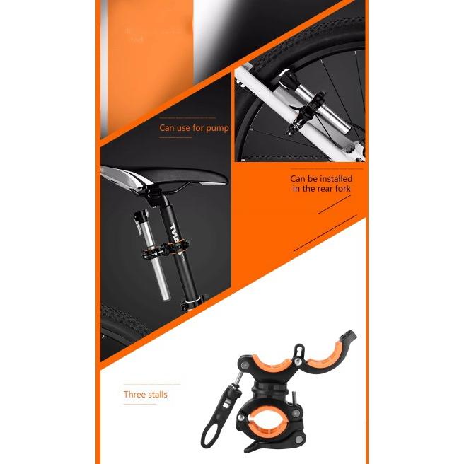 Clamp Penjepit Senter OMSECVOC Stang Sepeda - Black-Orange