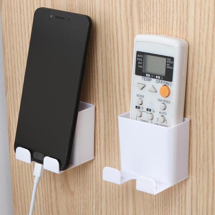 Rak Handphone Charger Tempel Dinding 2IN1 Multifungsi Holder