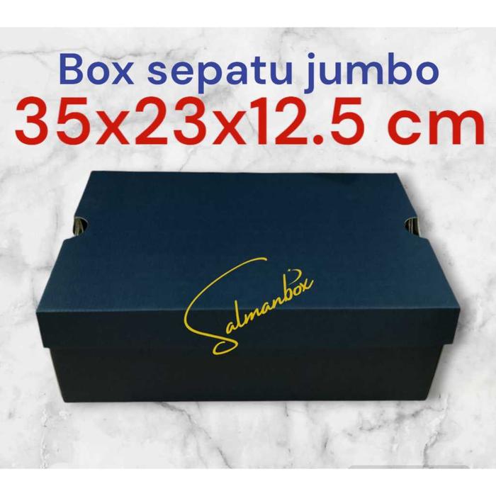 BOX SEPATU HITAM JUMBO SIZE 35X23X12.5 CM/BOX JUMBO HITAM/BOX SEPATU XL/BOX SEPATU BESAR/BOX SEPATU