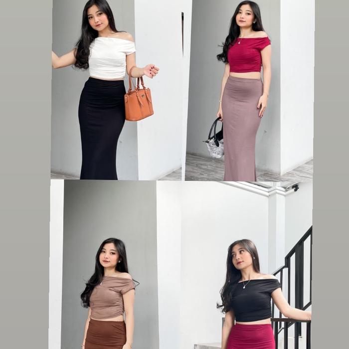 LITA TOP SABRINA ATASAN WANITA KEKINIAN