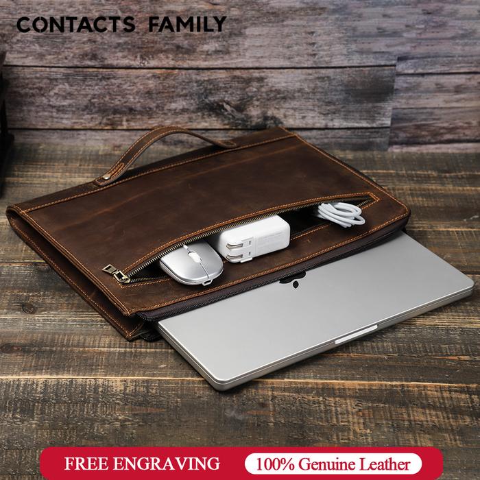 Genuine Leather Laptop Bag for Macbook Pro 14 Inch 2021 MacBook Air