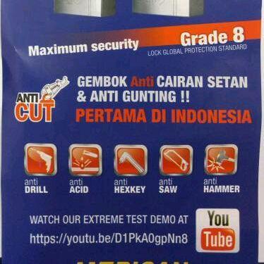 GEMBOK ANTI CUT AMERICAN SECURE 50MM PANJANG