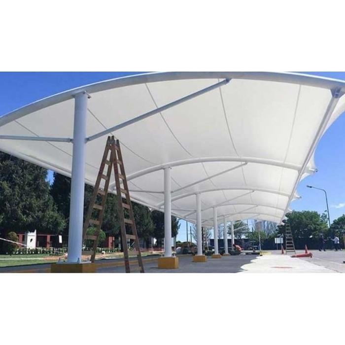 Atap Kanopi Membran Bahan Pvc 420 Gsm Custom Harga Permeter Persegi