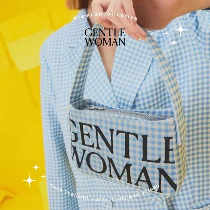 GENTLE WOMAN Blue and White Tartan Shoulder Bag - Authentic / Original GentleWoman GNB175
