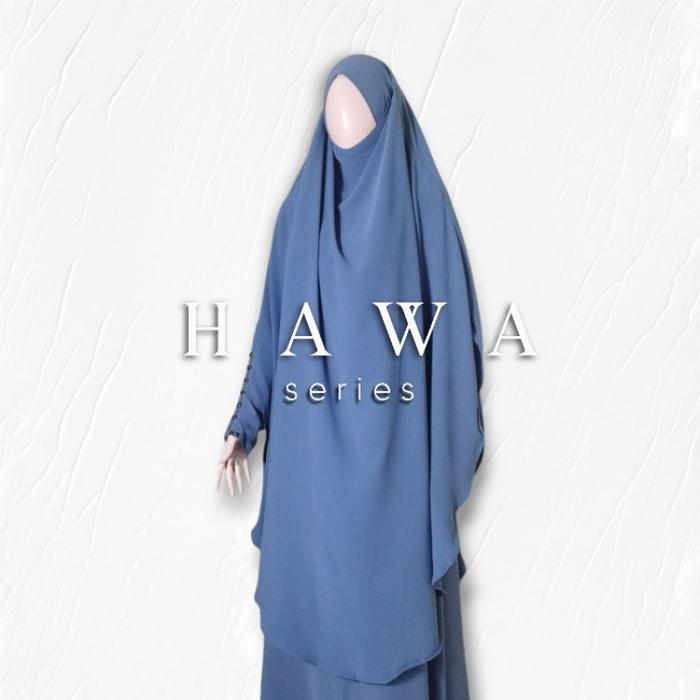 Ready- HAWA SERIES - French Khimar Instan Jumbo Long Oval Bahan Malika Arabian Premium | FK Instan |