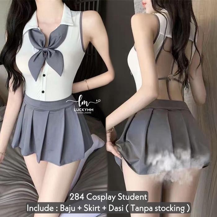 Sexy lingerie cosplay student baju sexy cosplay wanita / Costume student / Kostum Murid Wanita 284