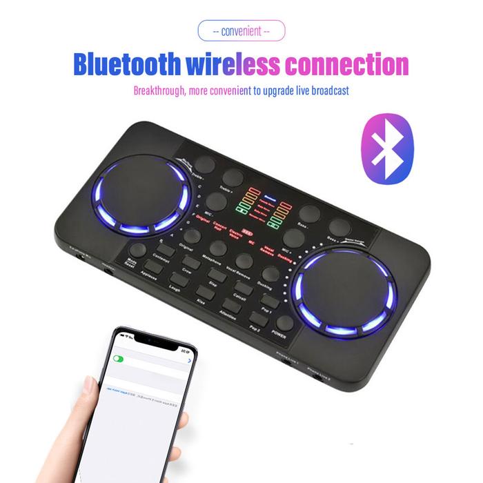 V300 Audio Receiver Adapter Pro Live Streaming Sound Card 10 Sound