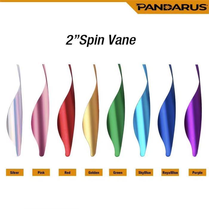 Musen Pandarus Spring Spin Vanes Arrow Helix 2" for Carbon Alumunium Shaft 1 Box - Purple TAD177