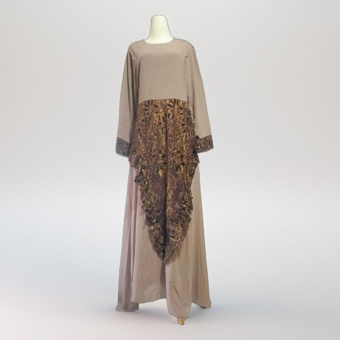 GAMIS SAYBA BY ELZIZAR BRAND. BAHAN CERUTI BABYDOL MIX PRADA DIBAGIAN KOMBINASI BAWAH. FULL PURING. 