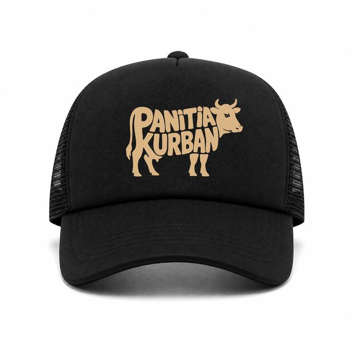 Topi Jaring Motif Panitia Qurban-Topi Trucker Qurban-Topi Idul Adha-Topi Sapi Idul Adha 2026