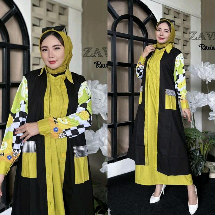 SET INER CARDY ZAVIERA setelan iner outer Gamis Wanita