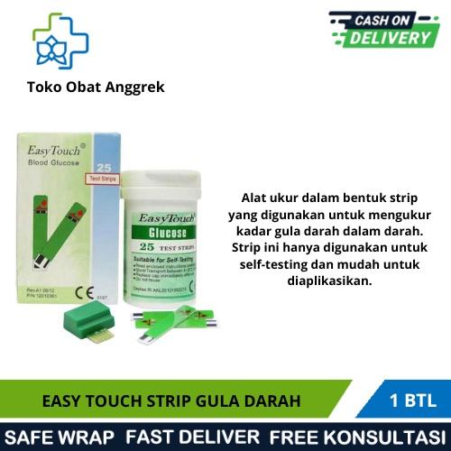 EASY TOCUH STRIP TES GULA DARAH ISI 25 STRIP/EASY TOUCH GLUCO TEST/STRIP TES GULA DARAH/UNTUK MENGEC