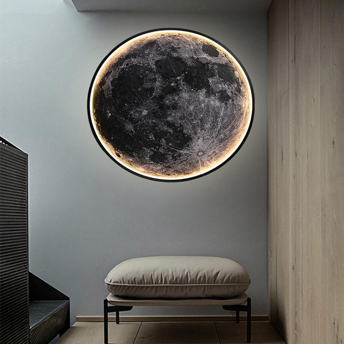 Moon Wall Lamp RC Dimmable Ceiling Lamp Bedroom Bedside Lamp Decor
