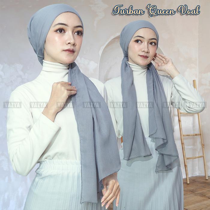 Hijab Turban Instant Queen Voal / Turban Pesta Dewasa
