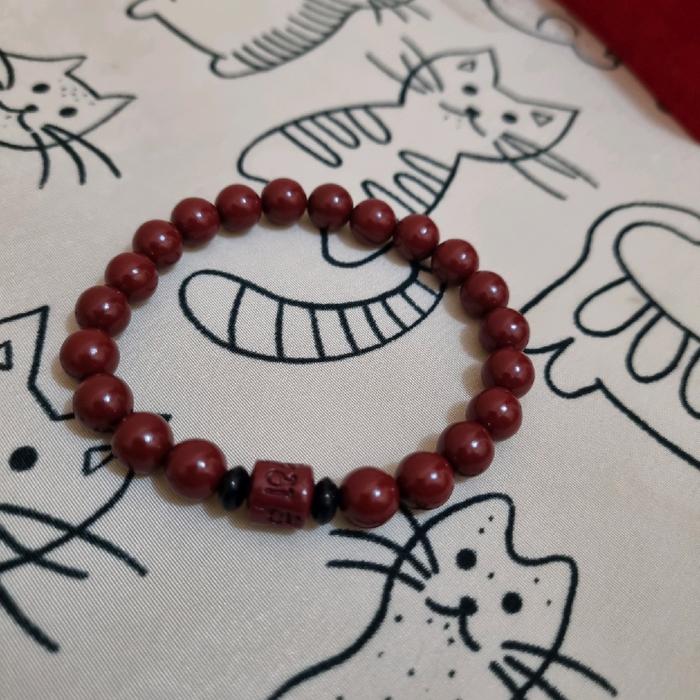 Gelang Giok Merah Asli Impor China + Sertifikat dan Box Bracelets