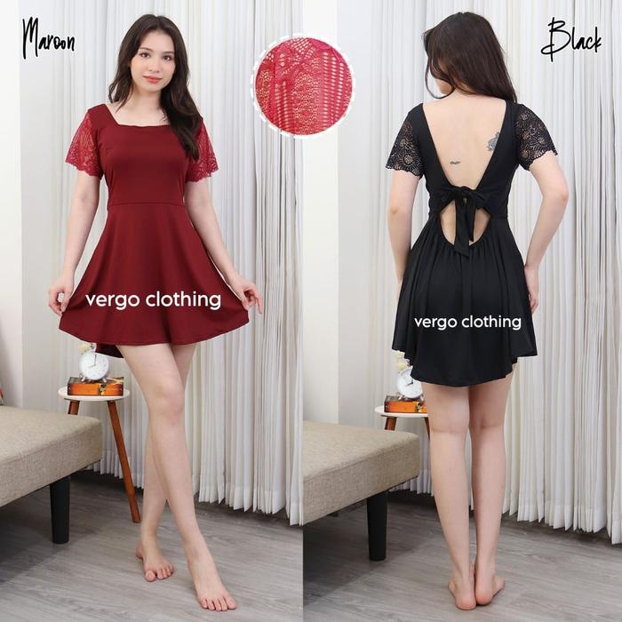 Vergo - PREMIUM QUALITY  [ BEST SELLER  ]  Lingerie Dress Wanita PY 403 / Daster Tidur Wanita Kekini