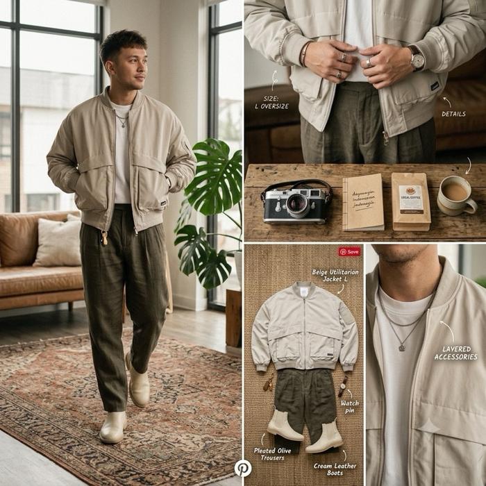 Bomber casual utility jacket code graphy super ackep banget