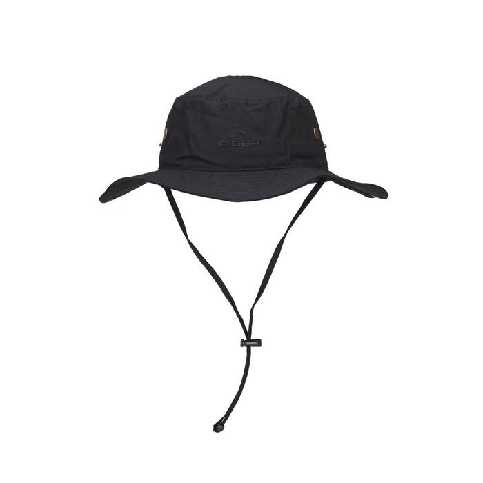 Topi Rimba Pria Eiger Original Bahan Katun Warna Hitam Hat Infantry