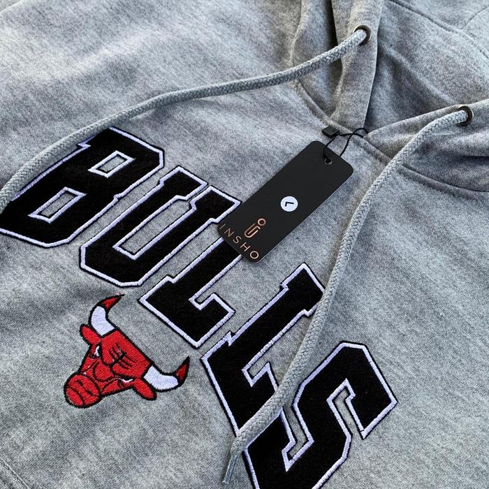 Terlaris ( Gratis Stiker) Bulls Abu Banteng Hoodie Sweater Cowok Pria Cewek  Distro Full Bordir Prem