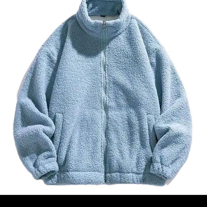 jaket hodie bulu serpa pria,wanita Panjang Outer Tebal Oversize pria, wanita