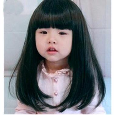 Ready Stok Venusjkt - Wig Rambut Tebal Palsu Anak Perempuan / Wig Anak Panjang Pendek Bergelombang /