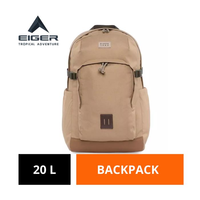 [BISA COD] Tas Ransel Pria Eiger Original 20 L Hitam Polyester Vancouver Backpack 20l