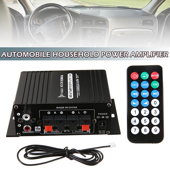 1pc DC 12V Digital Amplifier AK-370 Power Amplifiers Radio Audio