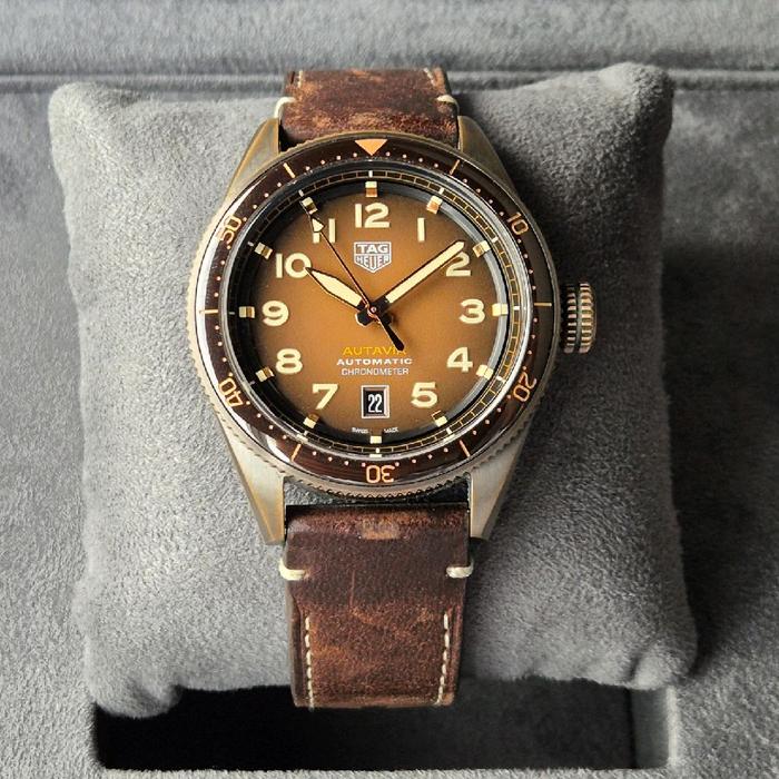 tag heuer autavia bronze brown dial